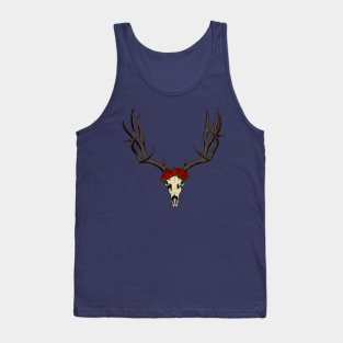 Deer skull with flower crown Tank Top